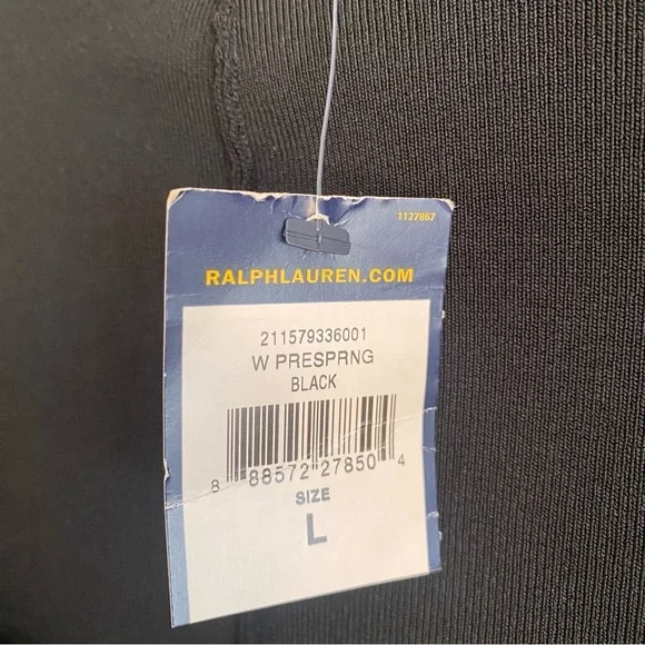 NWT. POLO Ralph Lauren black L top. - Picture 4 of 6